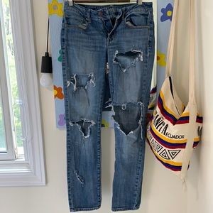 American Eagle Ripped Blue Jeans